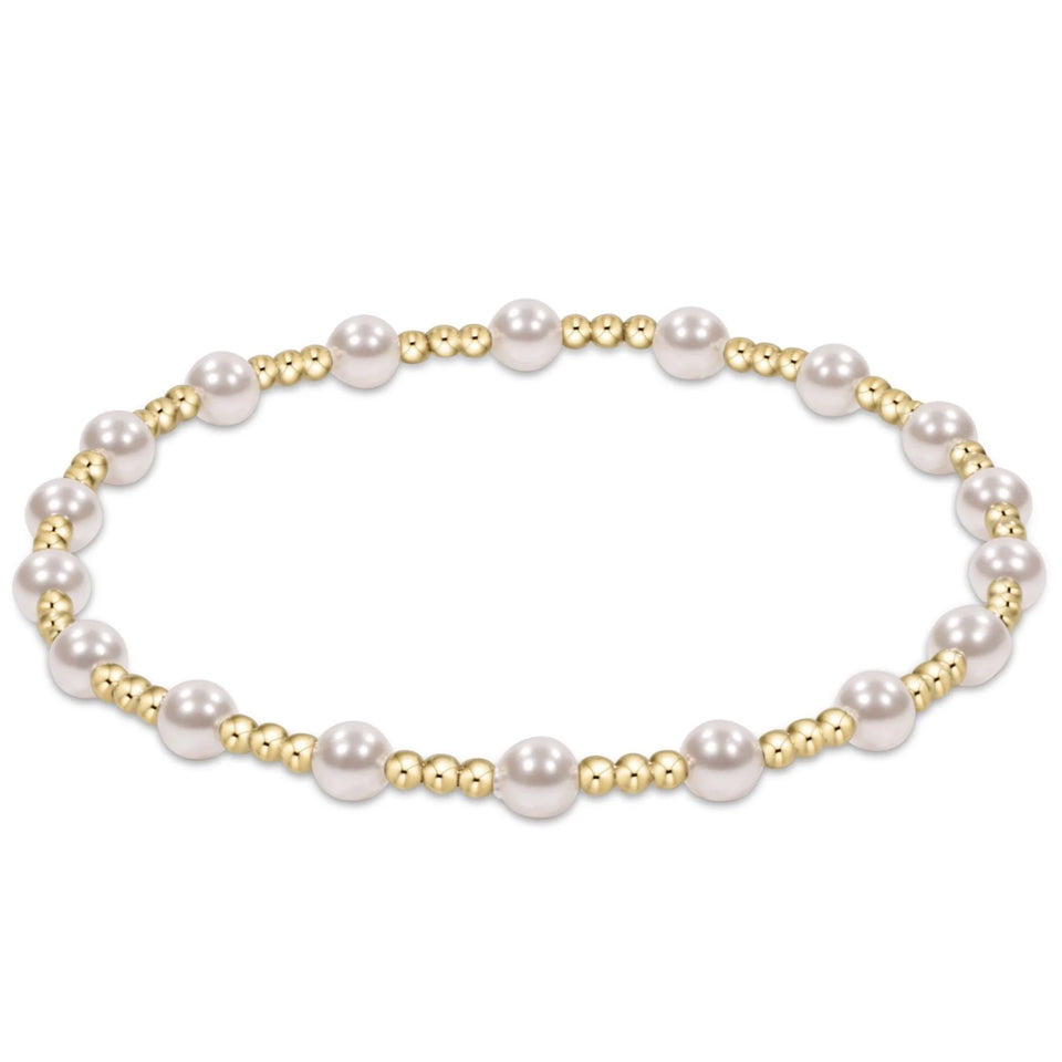 Enewton Classic Sincerity Pattern 4mm Bead Bracelet - Pearl