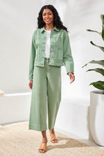 Tribal Comfort Stretch Denim Button-Front Jacket
