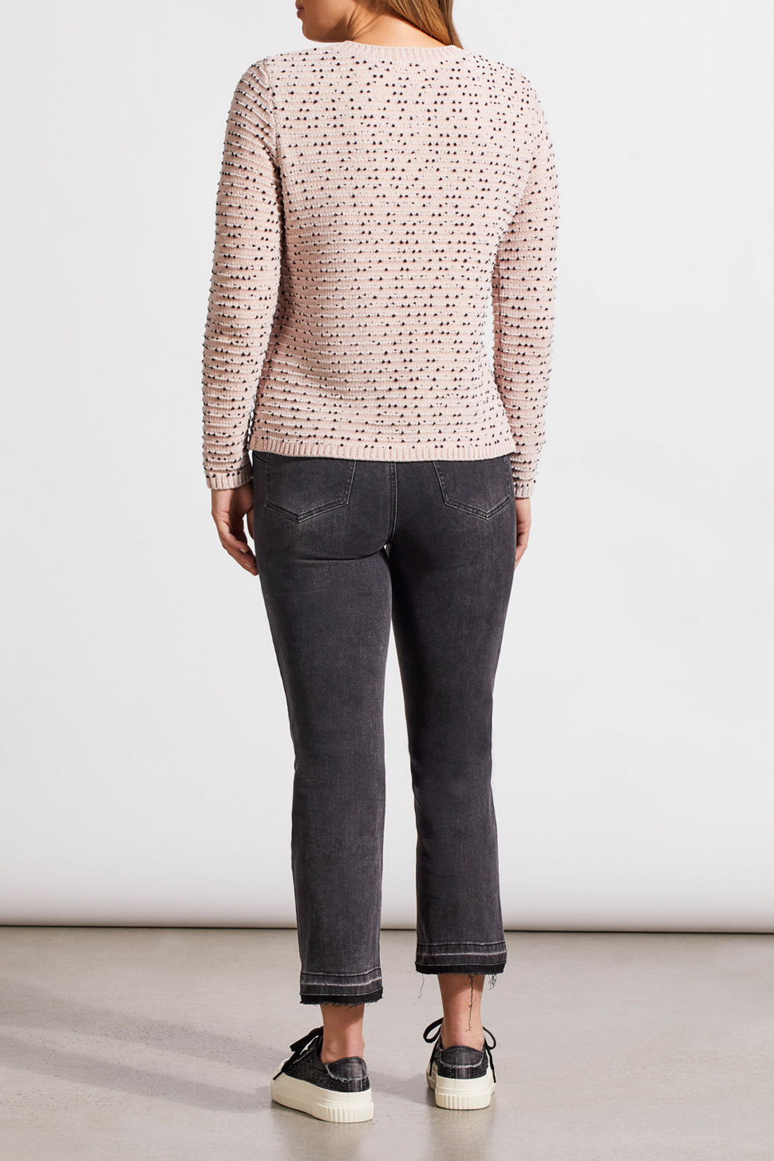 Textured Knit Crewneck Sweater