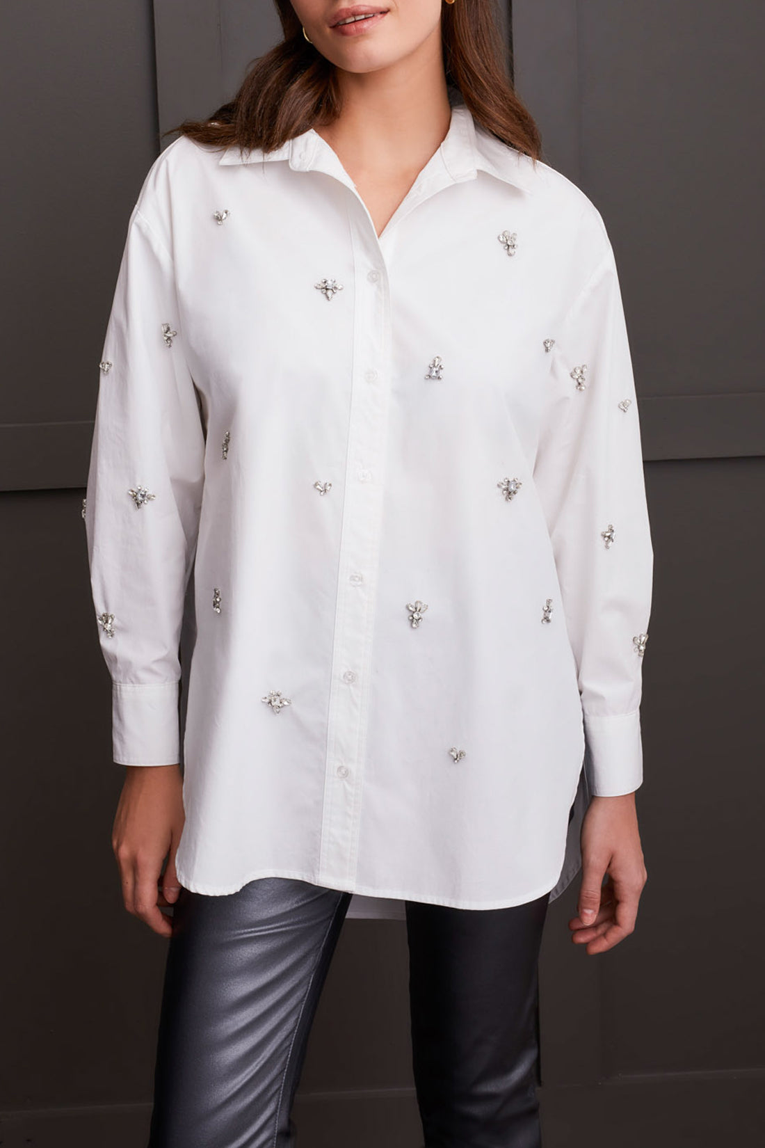 Embellished Rhinestone Shirt