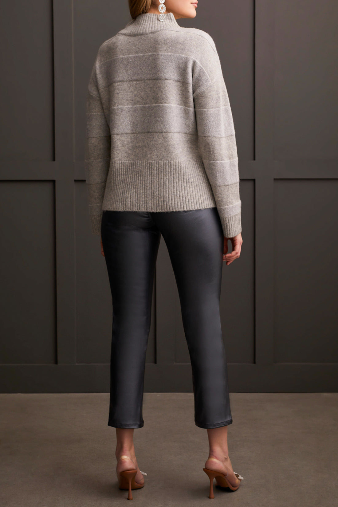 Metallic Mock Neck Sweater