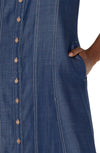 Sleeveless Buttondown Maxi Dress