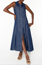 Sleeveless Buttondown Maxi Dress