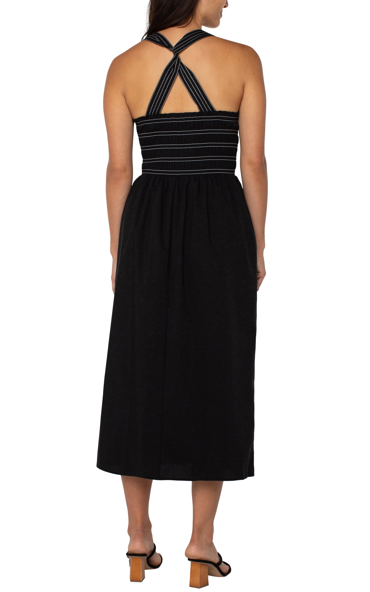 Liverpool Smocked Midi Dress