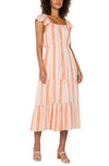 Liverpool Flutter Sleeve Maxi Dress with Cinched Waist