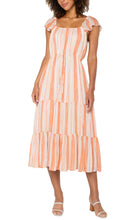 Liverpool Flutter Sleeve Maxi Dress with Cinched Waist