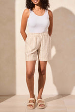 Tribal Linen Blend Pull on Short