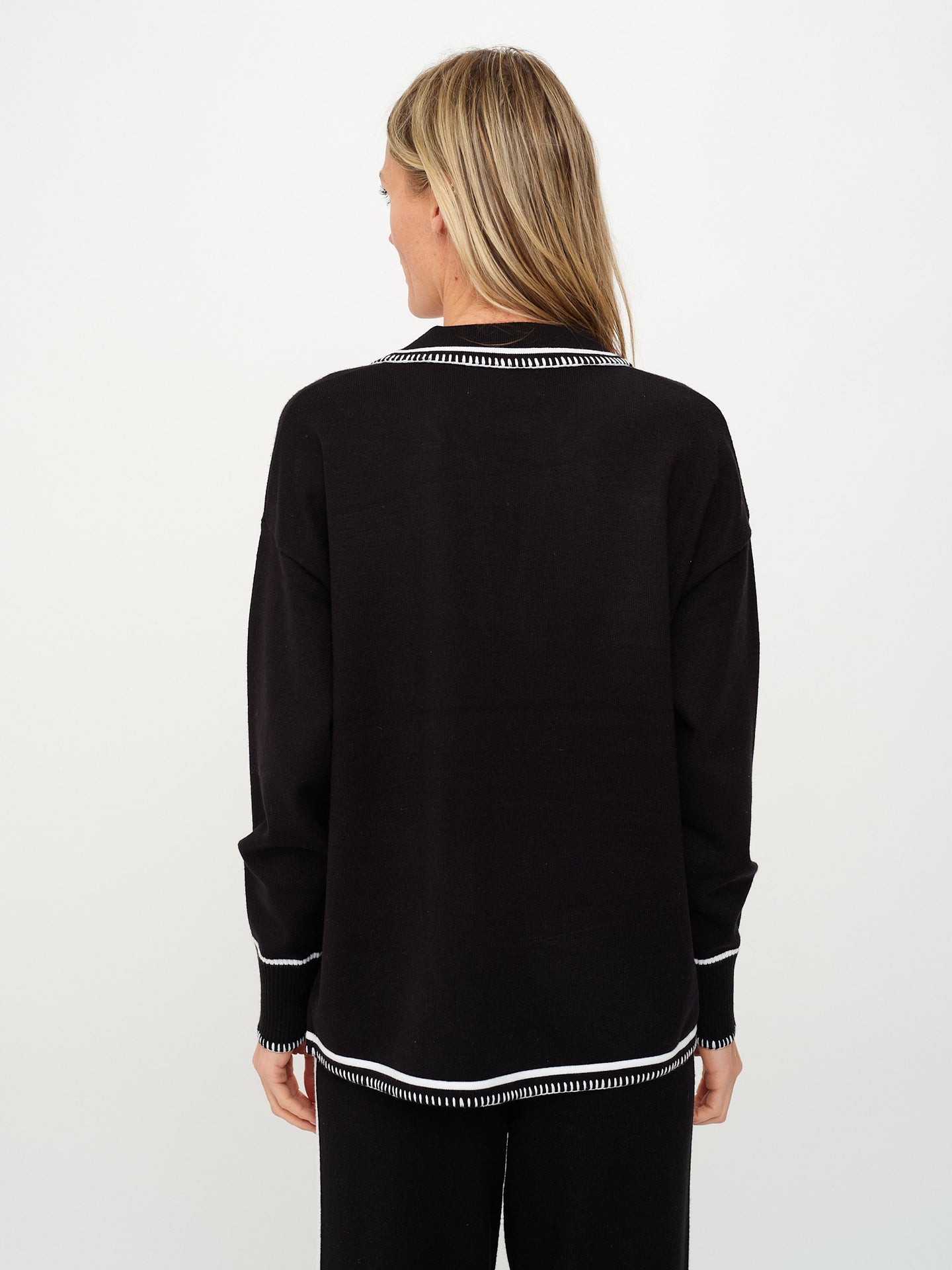 Kellie Stitched V-Neck Top