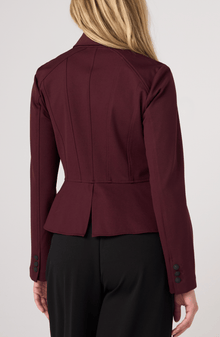 Liverpool Dark Oxblood Peplum Jacket