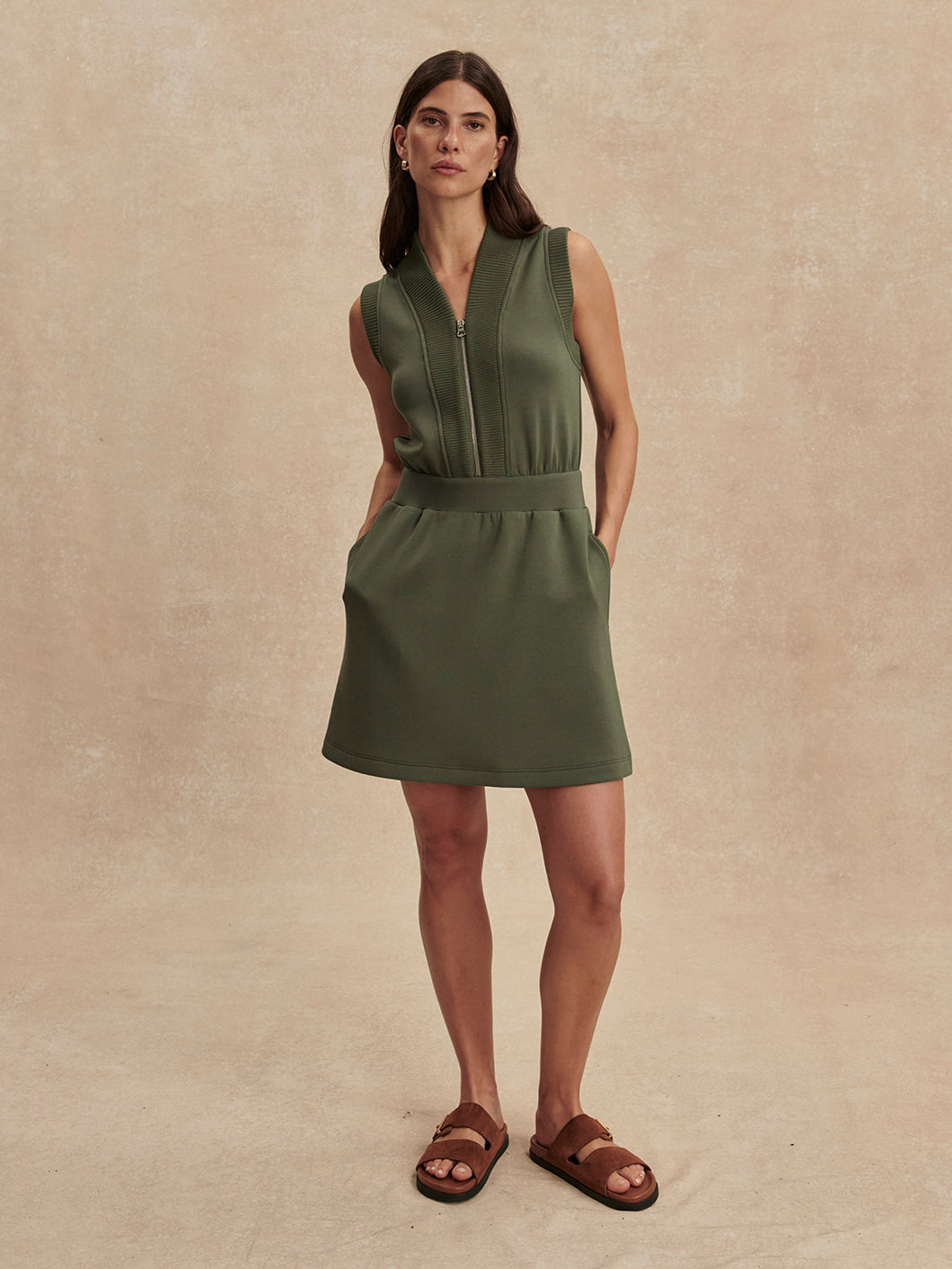 Varley Polyanna Half Zip Dress