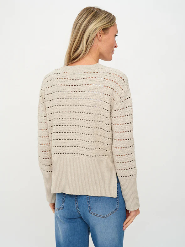 Jaden Crochet Crew Neck Sweater