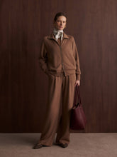 Varley-Golden Bronze Marl Tyde Zip Through Sweat