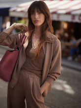 Varley-Golden Bronze Marl Tyde Zip Through Sweat