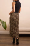 Sleeveless Twofer Leopard Maxi Dress