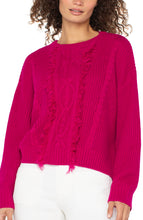 Long Sleeve Mock Neck Sweater with Fringe SWEATERS liverpool