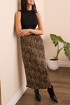 Sleeveless Twofer Leopard Maxi Dress