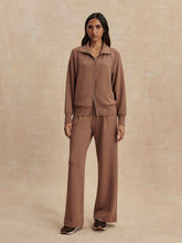 Varley-Golden Bronze Marl Tyde Zip Through Sweat