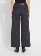 Back view of Lysse Midnight Manor Plaid Denver Hi Waist Wide Leg Printed Ponte pants