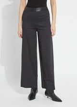 Midnight Manor Plaid Denver Hi Waist Wide Leg Printed Ponte by Lysse on model