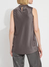 Justine Draped Mock Neck Shell