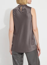 Justine Draped Mock Neck Shell