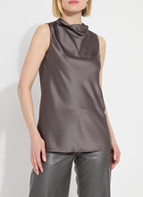 Justine Draped Mock Neck Shell