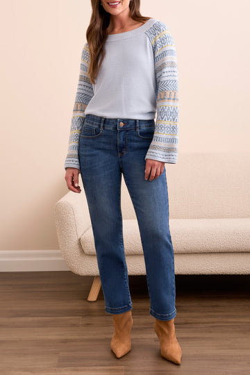 Audrey Hugging Straight Crop Jeans