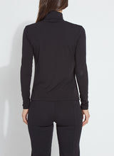 Lysse Essential Longsleeve Turtleneck in black shown from the back on a model