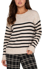 Long Sleeve Crew Neck Dropped Shoulder Sweater