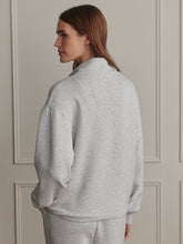 Varley Light Grey Marl Betsy Sweat shown on model