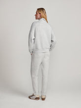 Varley Light Grey Marl The Rolled Cuff Pant 25 shown on a model from the back