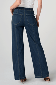 Liverpool Dark Indigo Pull-On Wide Leg Jeans