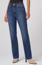 Liverpool Kennedy Straight With Vertical Seaming jeans in dark blue denim with front pockets and straight legs