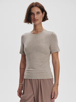 Taupe Marl Regina Fitted Tee