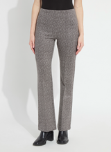 Lysse Elysse Herringbone Pant in gray styled with black boots