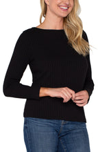 Long Sleeve Boat Neck Knit Top