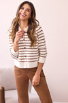 Stripe Moonstone Sweater Cardigan