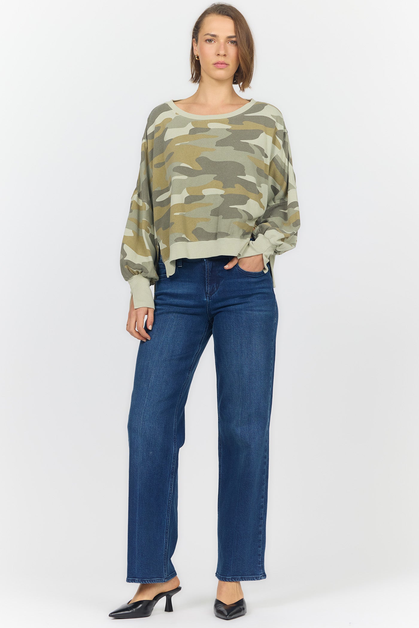Simulated alt text for Trenton Camo Top for bella-jules-fashion-boutique.myshopify.com. You are an expert SEO agent. You will generate an ALT text for this image. <Product_Context> Only use the following explicitly enabled Shopify catalog context: ...