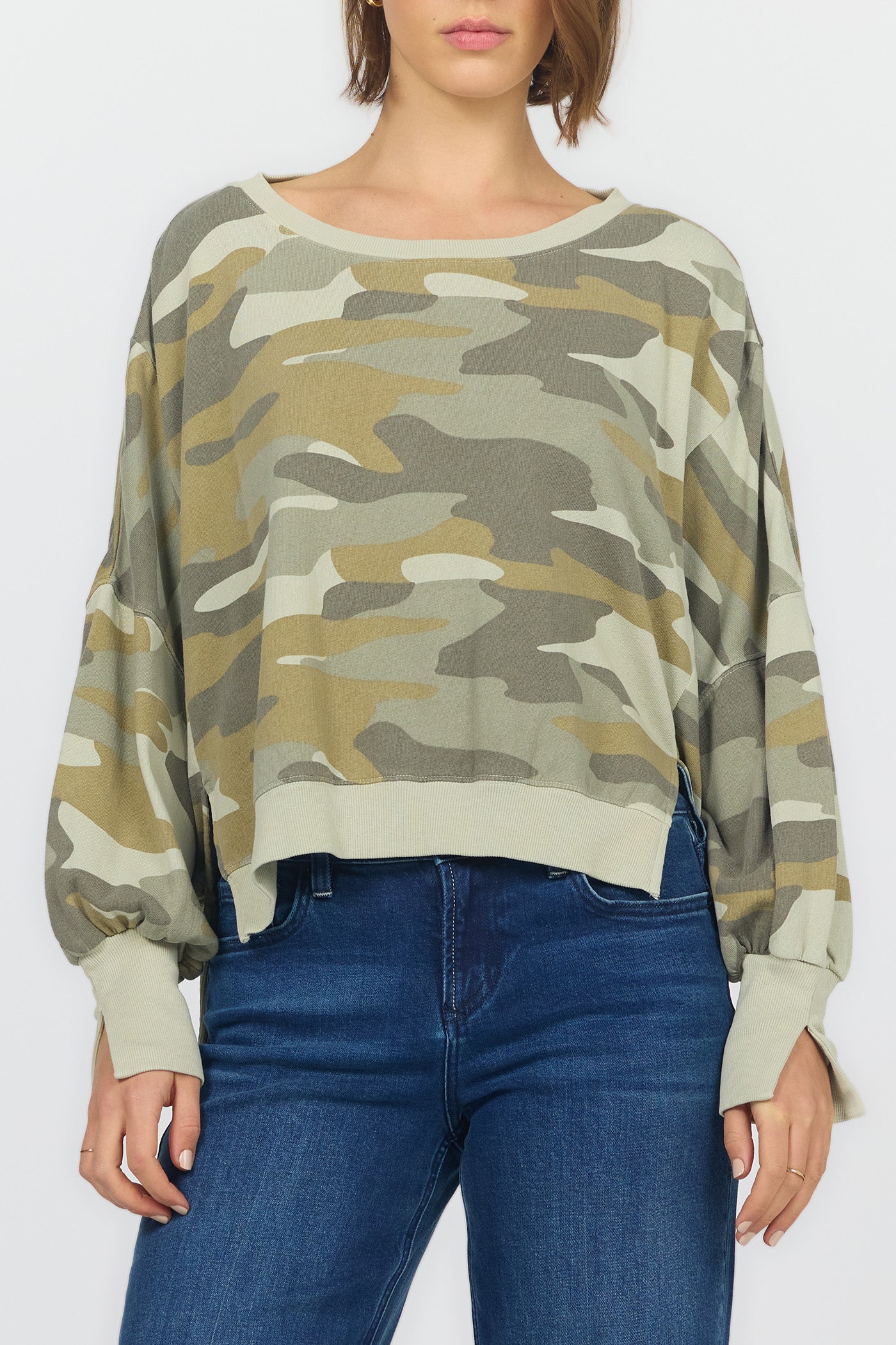 Simulated alt text for Trenton Camo Top for bella-jules-fashion-boutique.myshopify.com. You are an expert SEO agent. You will generate an ALT text for this image. <Product_Context> Only use the following explicitly enabled Shopify catalog context: ...