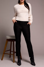 Tribal Pull On Ankle Pant with Back Leg Seam