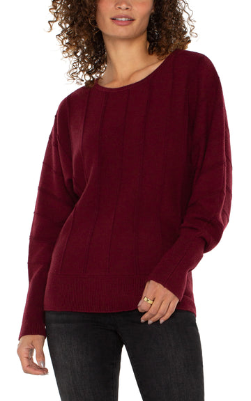 Boat Neck Dolman Sleeve Top