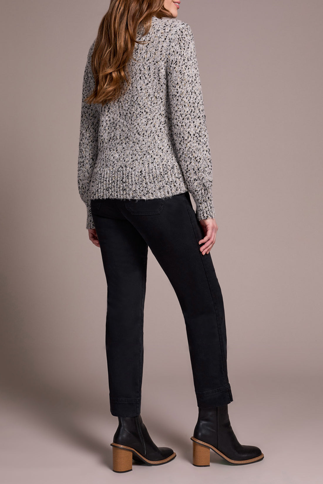 LS Mock Neck Sweater - Onyx novelty bottoms Tribal