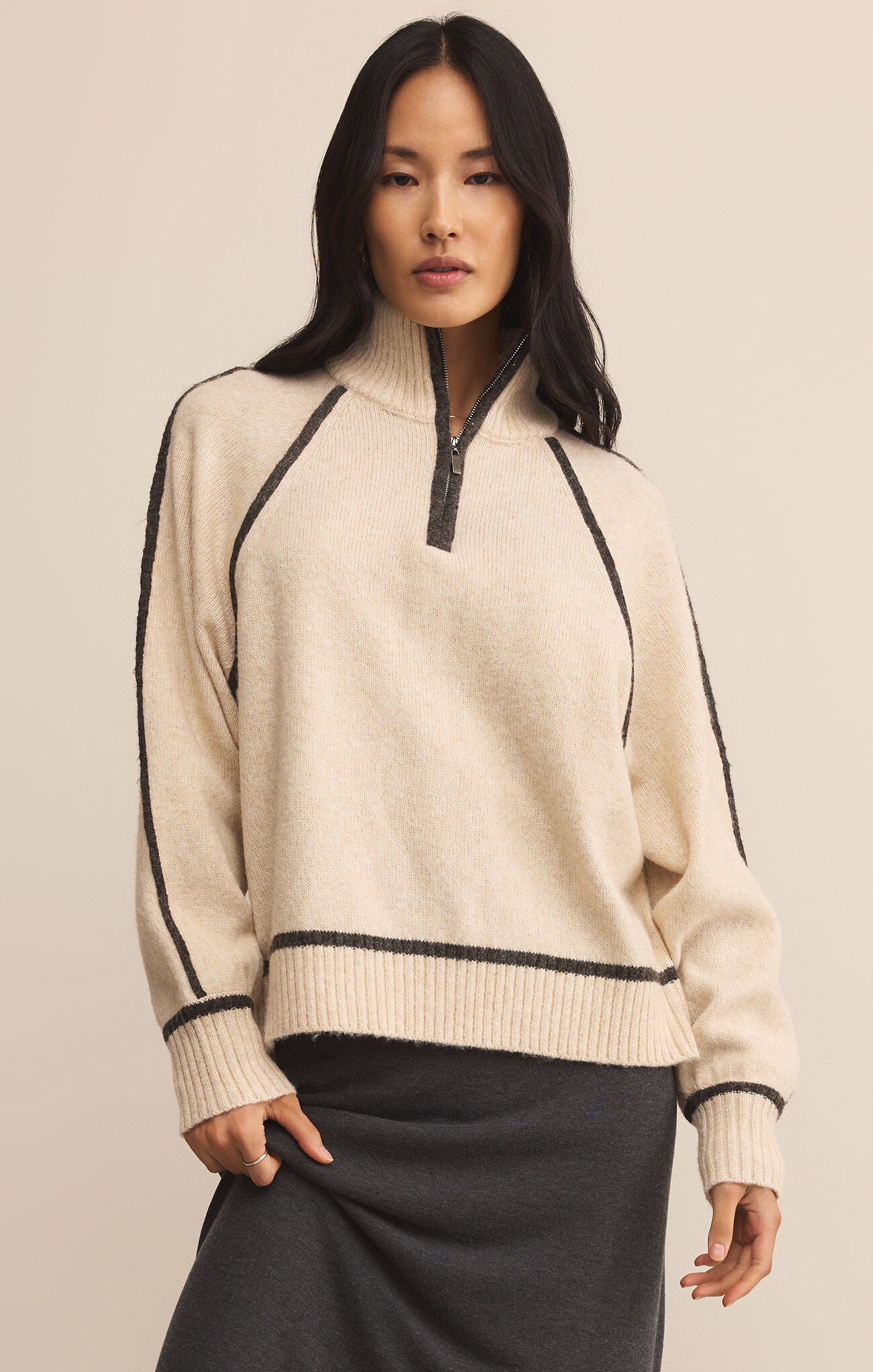 Z Supply Alps Half Zip Sweater