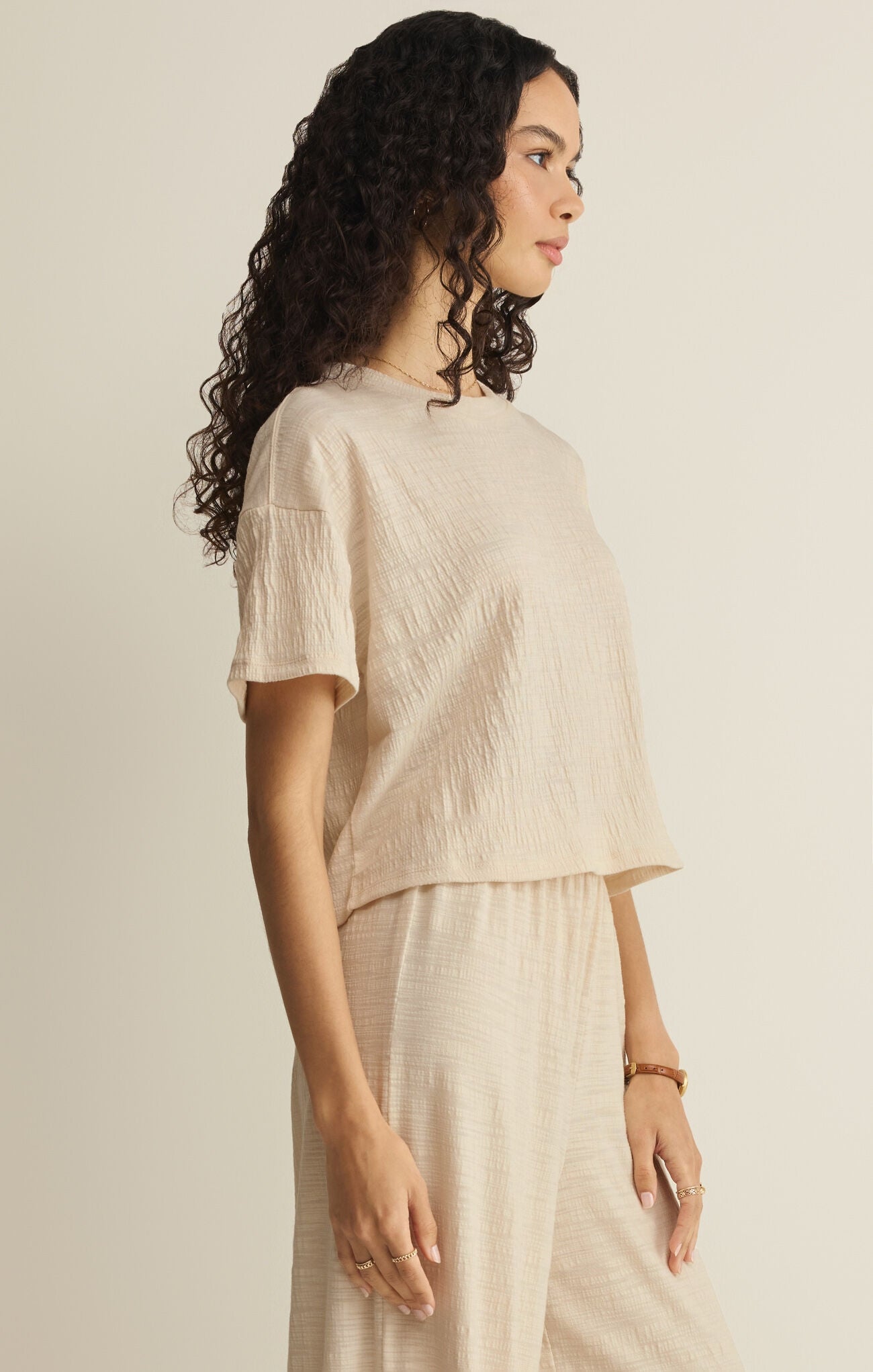 Z Supply Sway Textured Cropped Tee